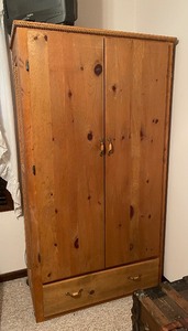 lot 110 image: Large Handmade Pine Wardrobe