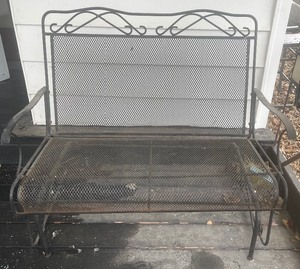 lot 117 image: Iron Metal Patio Glider