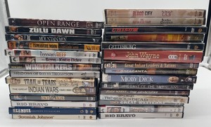 lot 143 image: Lot of 29 DVDs WesternsNative AmericanClassicsWar