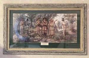 lot 161 image: Lewis and Clark at Three Forks by Edgar Paxton 1912
