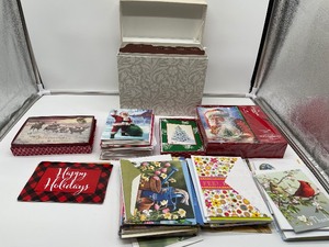 lot 171 image: Large Lot of unused greeting cards with organizer