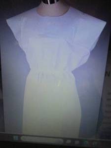 V910520 GOWN EXAM 30X42IN BLUE WAFF...