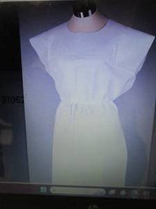 V910520 GOWN EXAM 30X42IN BLUE WAFF...