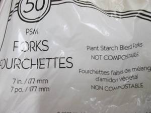 Box of Plant Starch Blend Forks...