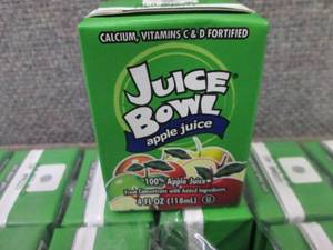 44- 4 oz Juice Bowl Apple Juice Box...