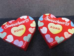 2- 6 oz Sweethearts Candies in date...