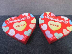2- 6 oz Sweethearts Candies in date...