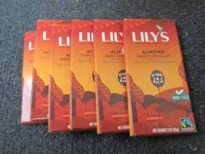 6- 3 oz Lilys Almond Dark Chocolat...