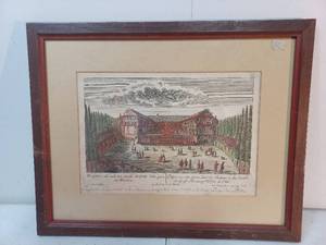 Framed Old Print
