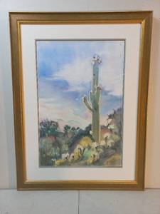 Framed Cactus Art