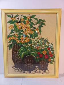 Framed Glass Art By Siegel