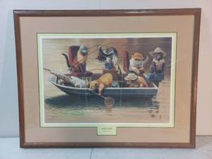 Framed Gone Fishin Print By Bryan Moon