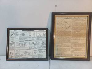 Two Framed Pieces Of Ephemera