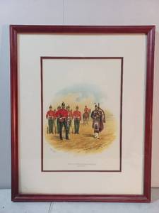 Framed The Kings Own Scottish Borders Print By Richard Simkin