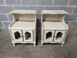 Pair Of French Provincial Style Nightstands By Davis Cabinet Company