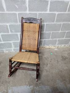 Old Rattan Rocking Chair