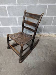 Old Small Wood Rocking Chair
