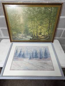 Two Pieces of Framed Art