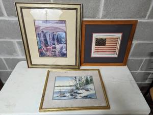 Three Pieces of Framed Art