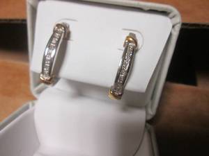 (R) Pair of Sterling Silver with Di...
