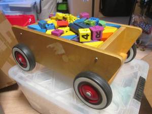 (R) Wood Wagon Full of Assorted Woo...