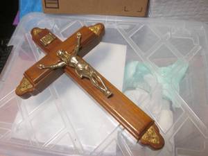 (R) Vintage Wood Cross with Hidden ...