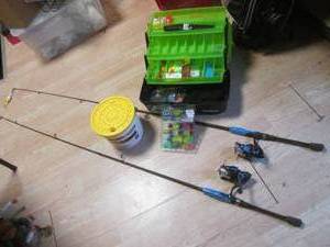(R) 2 Fishing Rod and Reels, Tackle...