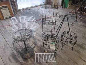 (G) Assorted Metal Racks and Plant ...