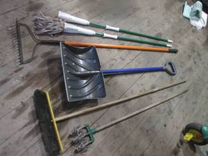 (G) Yard Tools and Mop Handles...