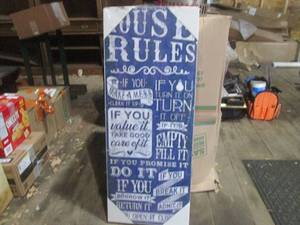(G) House Rules Wall Decor 14 x 35...