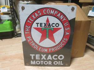 (R) Texaco Motor Oil Tin Sign - New...