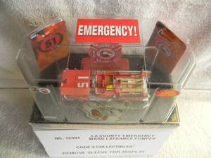 CODE 3 COLLECTIBLES 164 SCALE DIE-CAST - EMERGENCY LIMITED EDITION #3027 of 15000 LOS ANGELES COUNTY WARD LaFRANCE PUMPER TRUCK - IN BOX - WITH COA - FANTASTIC PIECE - SEE PICTURES