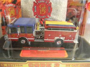 CODE 3 COLLECTIBLES 164 SCALE DIE-CAST - LIMITED EDITION #12332 GARY, IN FIRE DEPARTMENT TRUCK - IN BOX - FANTASTIC PIECE - SEE PICTURES