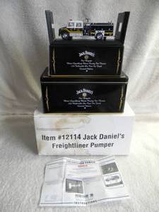 CODE 3 COLLECTIBLES 164 SCALE DIE-CAST - LIMITED EDITION #8550 of 10002 JACK DANIELS DISTILLERY FREIFGTLINER PUMPER ENGINE - IN BOX - WITH COA - ABSOLUTELY FANTASTIC PIECE - SEE PICTURES