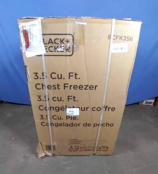 New BLACKDECKER 3.5 Cu. Ft. Chest Freezer
