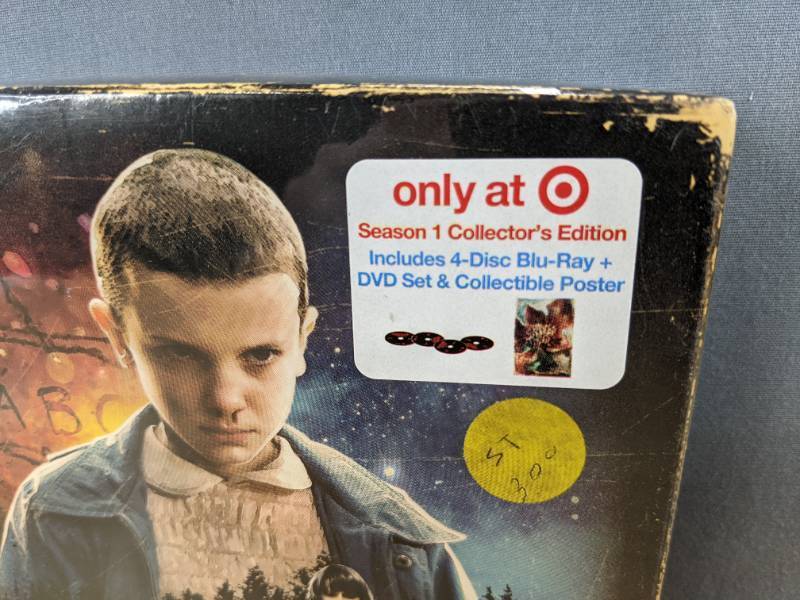 lot 54B image: New Stranger Things Season 1 4-Disc Blu-RayDVD Set & Collectible Poster F