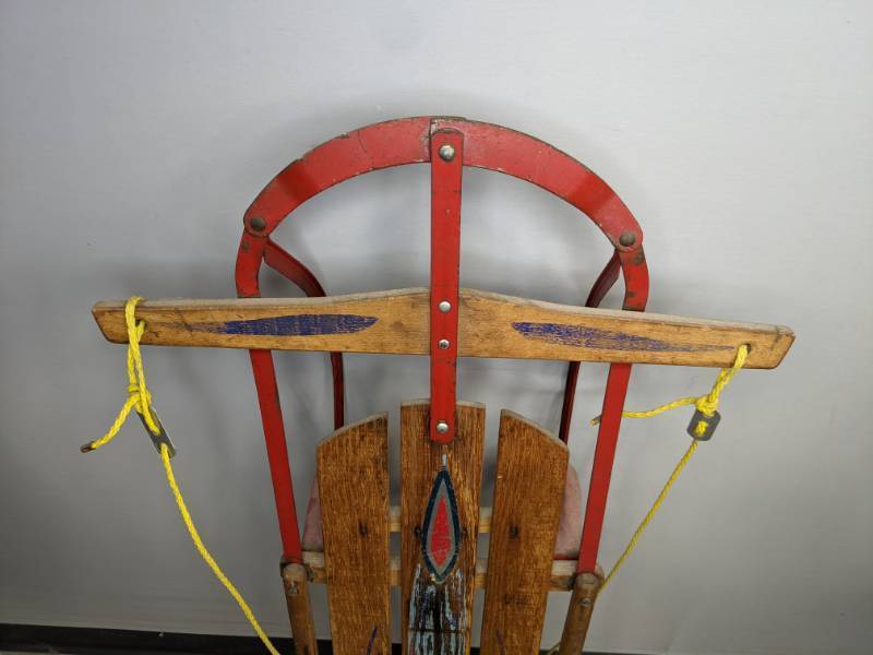 lot 55 image: Vintage Sears Wooden Sled M