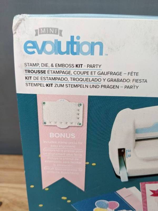 lot 20A image: Brand New We R Memory Keepers Mini Evolution Stamp Die and Emboss Kit I