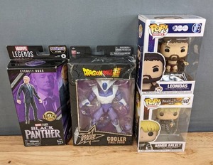 lot 47 image: New Collection of Action Figures Dragon Ball, Black Panther Everett Ross, and Funko Pop F