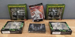 lot 56 image: New Collection of Miniature Box Sets Reaper Dungeon Dwellings, D&D Nolzurs Frost Giant, Humblewood Minis, and The Elder Scrolls Call to Arms F