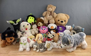 lot 144 image: Collection of Small Stuffed Animals - Ty Beanie Babies, Bears, Minnesota Vikings, Sesame Street Abby Cadabby, and more R