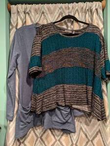 lot 471 image: Two Womens Tops Brands Logo and NY Knits Sizes Medium P
