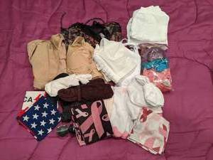 lot 475 image: Lingerie Nightie Bras New Underwear Knee High Nylons Socks Bandanas P