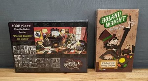lot 130 image: New The Original Sherlock Holmes and His Bakers Street Irregulars 1000 Piece Puzzle and Perplext Roland Wright the Dice Game F