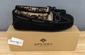 lot 124 image: New Womens Sperry Junior Trapper Slippers, Black, Size 8 N