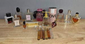 lot 27 image: Large Assortment of Perfumes - Victorias Secret, Juicy Couture, Katy Perry, Philosophy, Tommy Girl, and more R