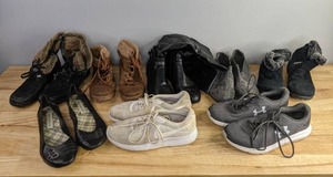 lot 108 image: 8 Pairs of Womens Size 11-12 Boots and Shoes R