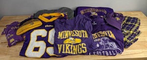 lot 89 image: NFL Minnesota Vikings Mens Size XL2XL Team Apparel Jersey, Sweaters, Beanie, Etc. R