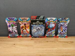 lot 78A image: (4) Brand New Pokemon Scarlet & Violet Paradox Rift Sleeved Boosters and New Pokemon TCG Chien-Pao ex Battle Deck O