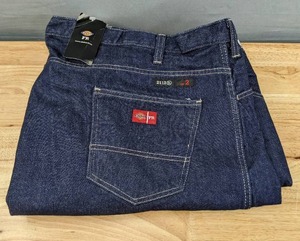 lot 87B image: New Dickies Mens Flame Resistant Jeans - Blue - Mens Size 50W  J